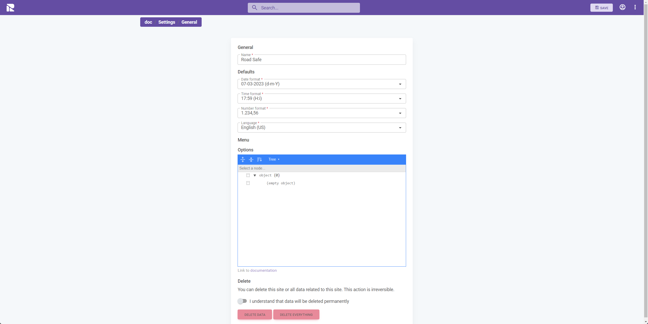 General Settings Overview